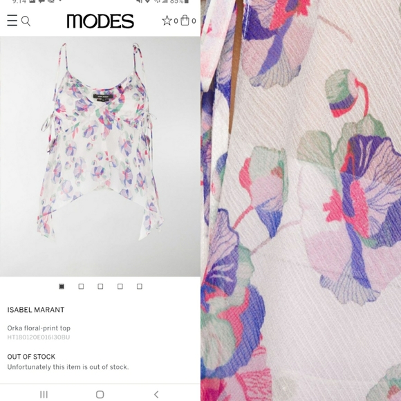 Isabel Marant Silk Etoile Orka Top/Skirt Set .Skirt 36/4 Top 38/6 (Note Size) - Picture 4 of 15